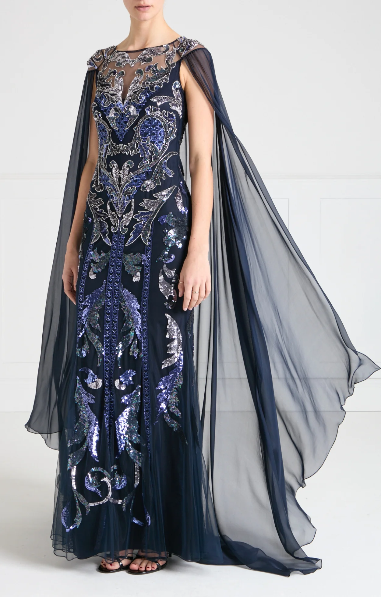 Novella Cape Gown - Midnight - Image 4