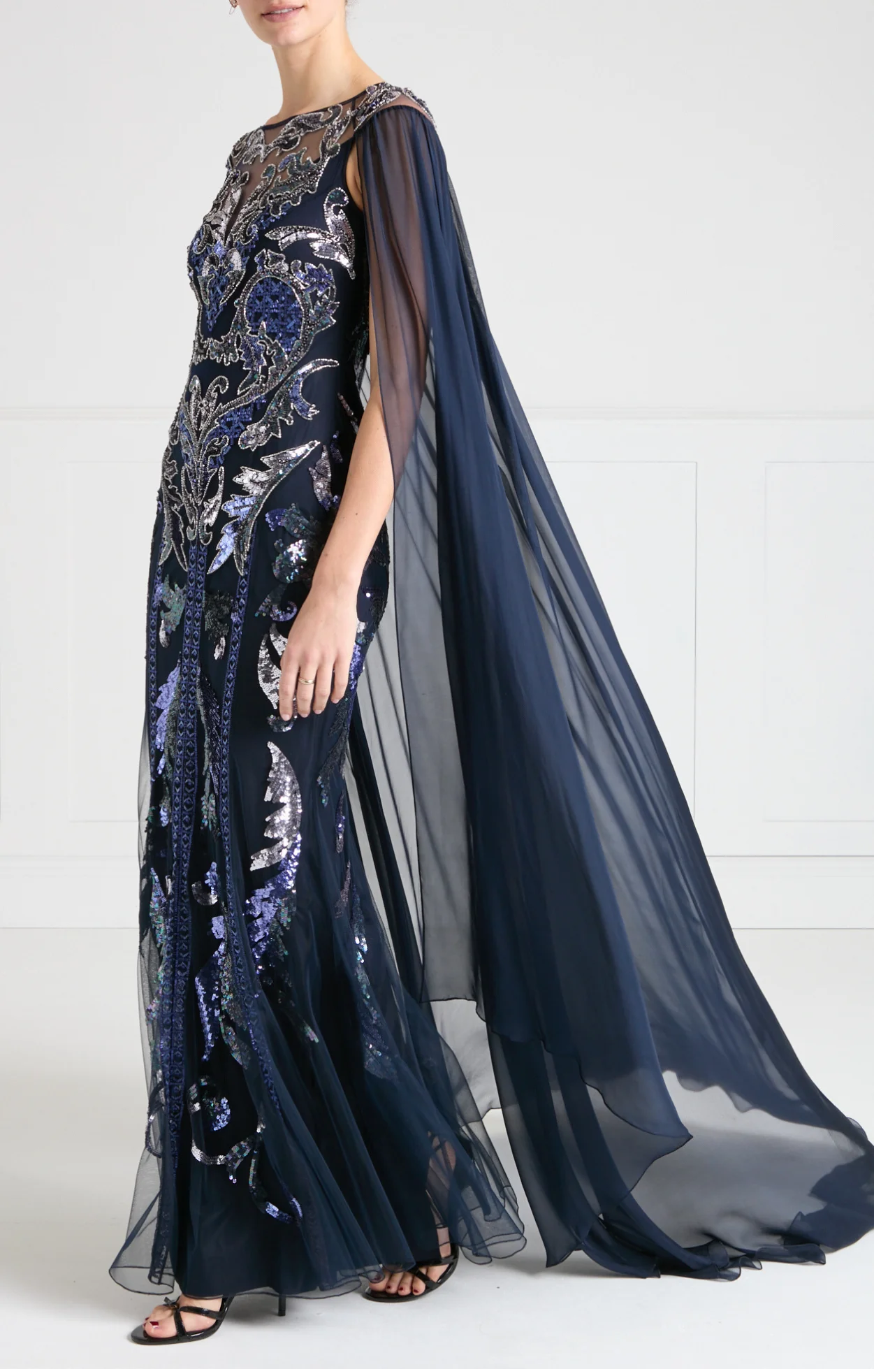 Novella Cape Gown - Midnight - Image 5