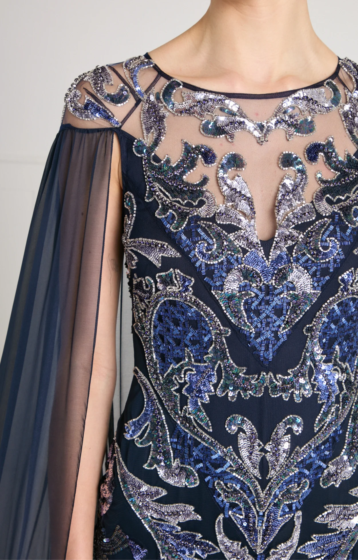 Novella Cape Gown - Midnight - Image 8