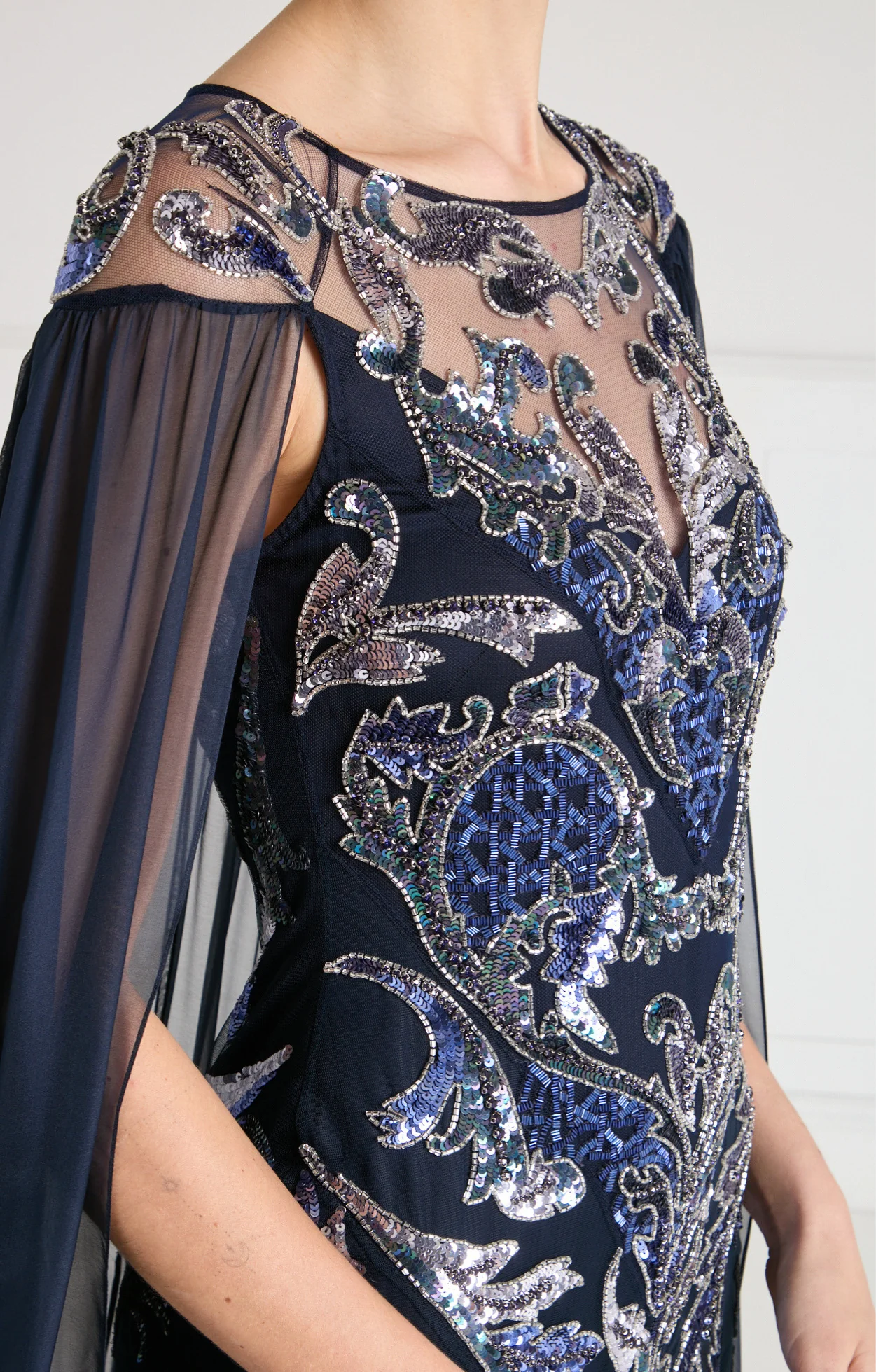 Novella Cape Gown - Midnight - Image 9