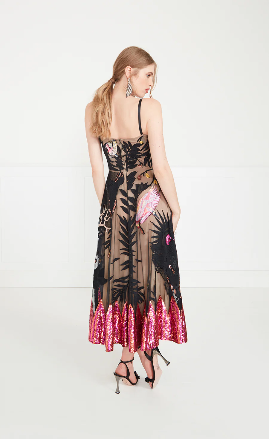 Opera Strappy Dress - Black Mix - Image 4