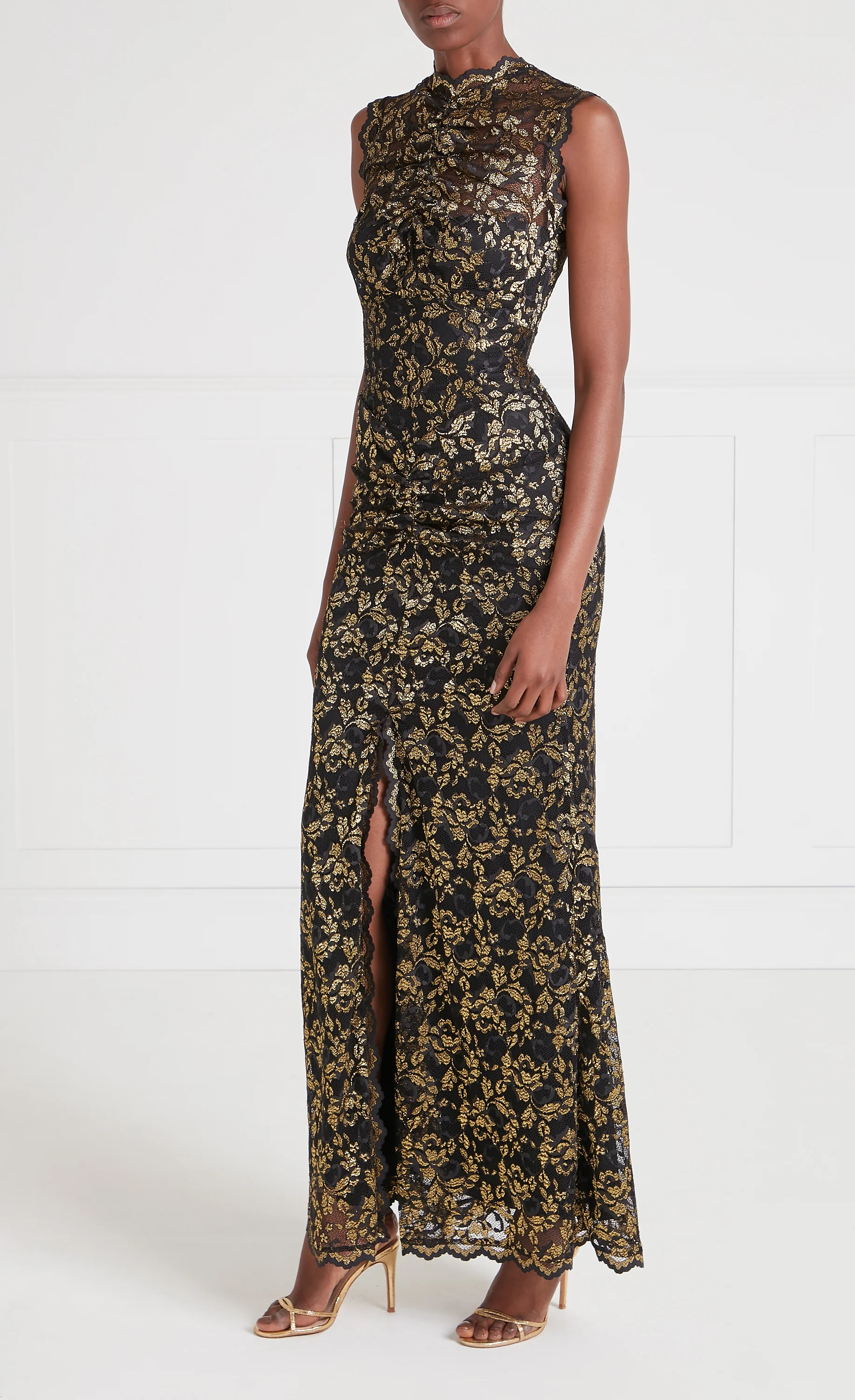 Orris Sleeveless Gown - Gold & Black - Image 3
