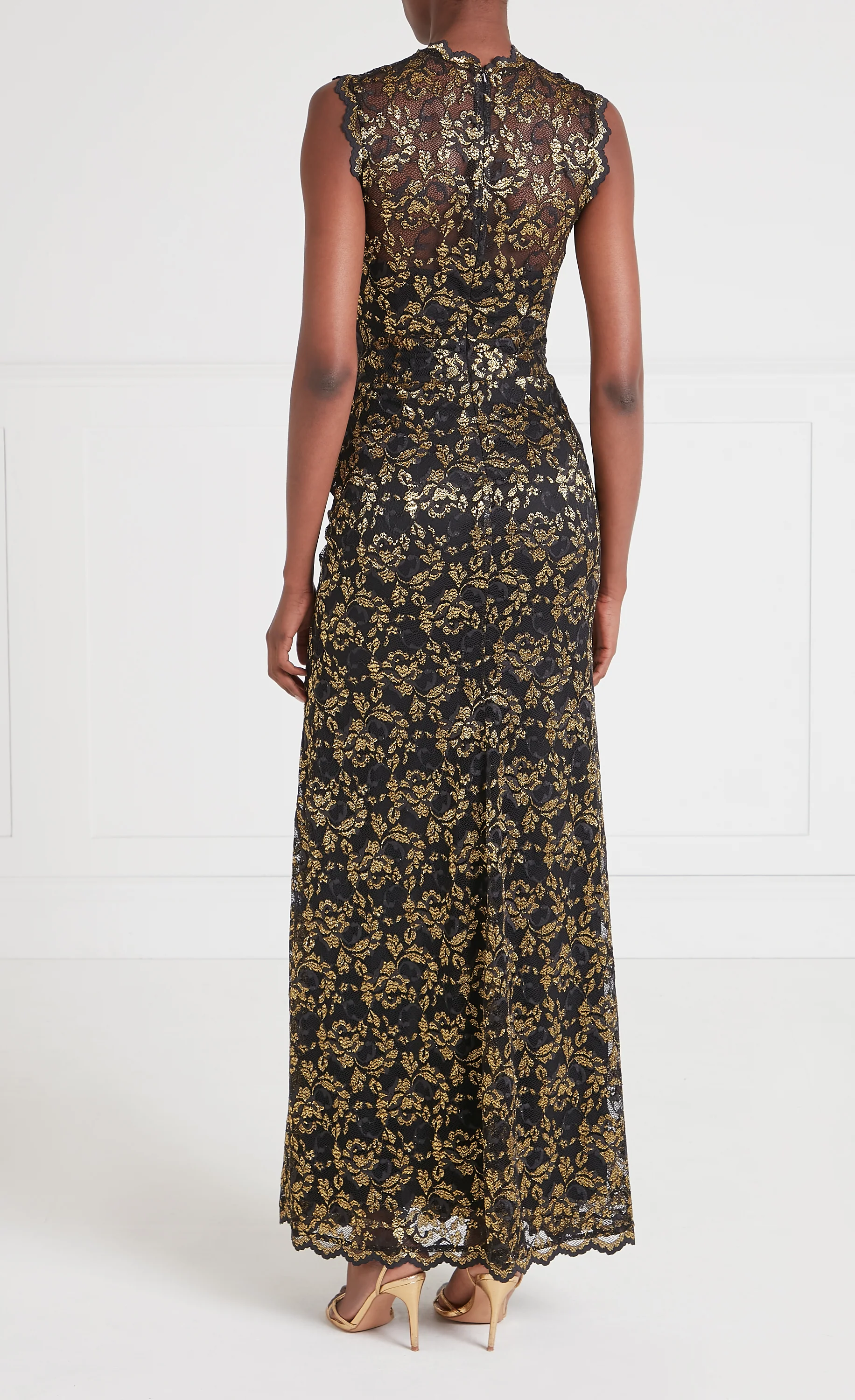 Orris Sleeveless Gown - Gold & Black - Image 4