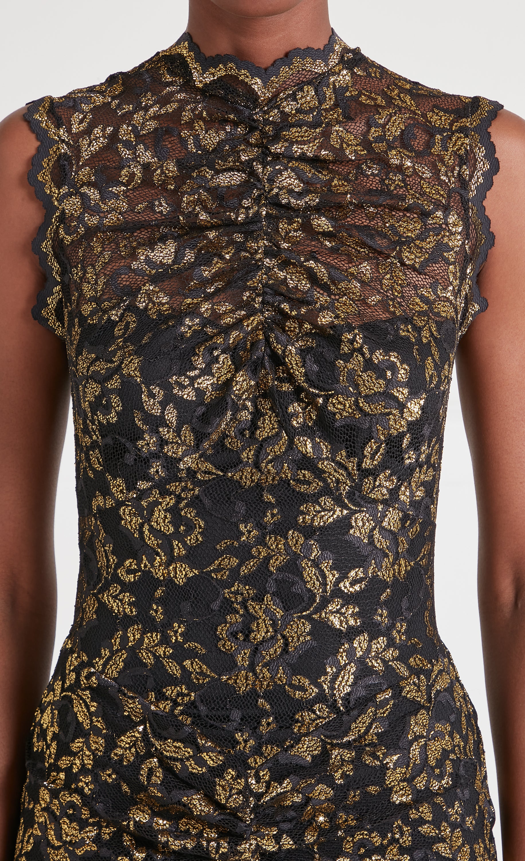 Orris Sleeveless Gown - Gold & Black - Image 5