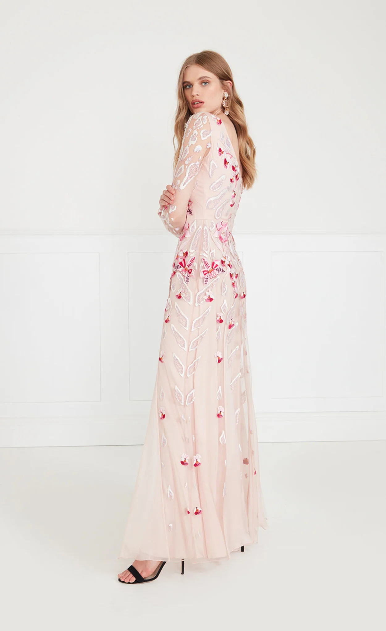 Pardus Sleeved Gown - Rosewater - Image 3