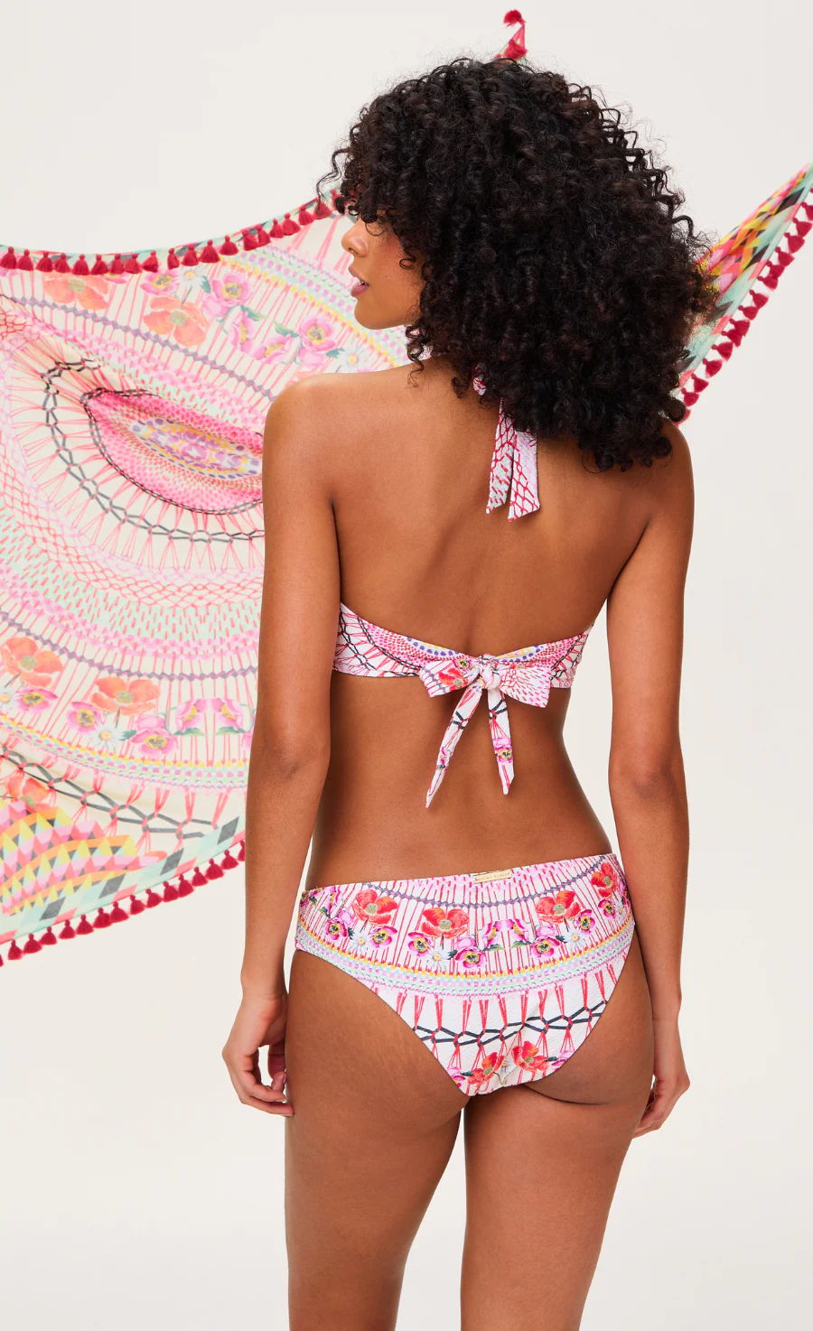 Pomegranate Hipster Bikini Bottom - Pink Mix - Image 4