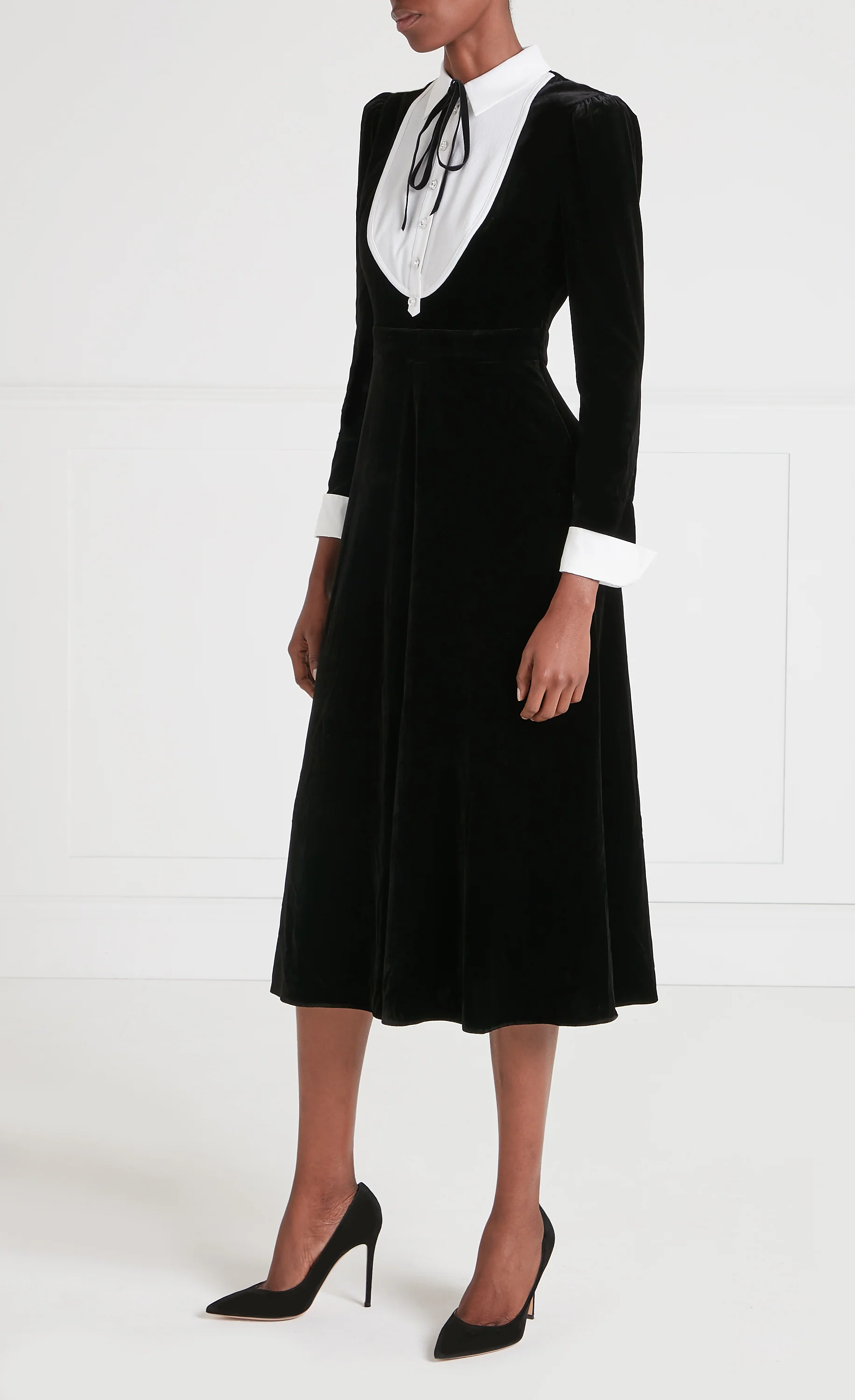 Pompidou Bib Dress - Black - Image 3