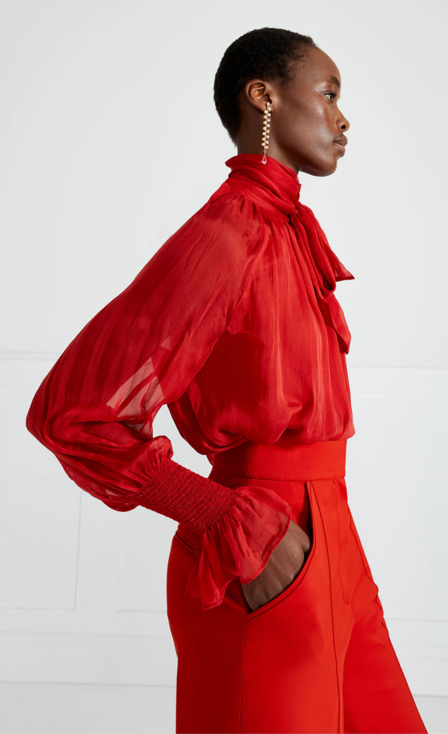 Quintette Blouse - Poppy Red - Image 3