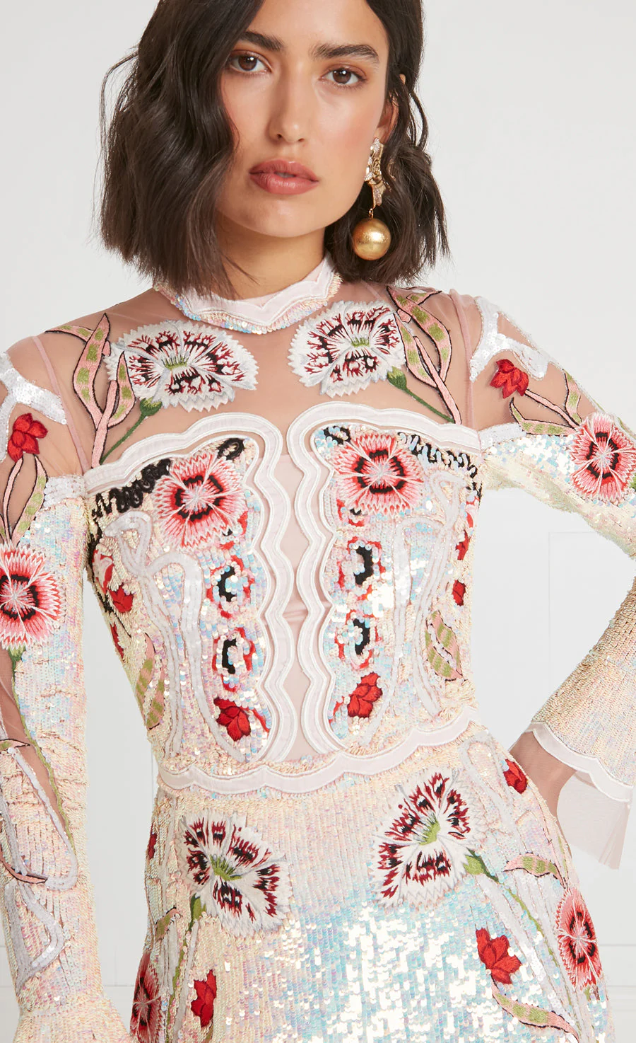 Remi Midi Show Dress - Iridescent Rose - Image 5