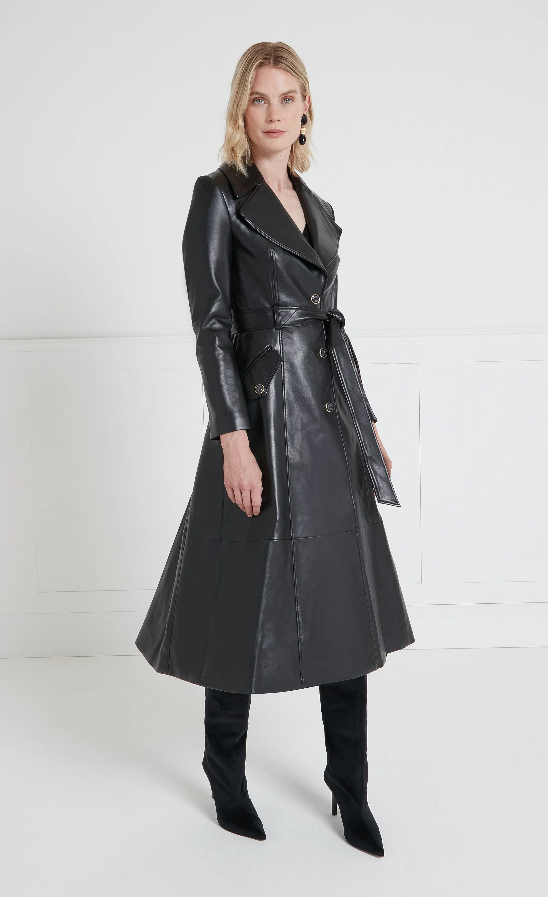 Reynaldo Trench Coat - Black - Image 3