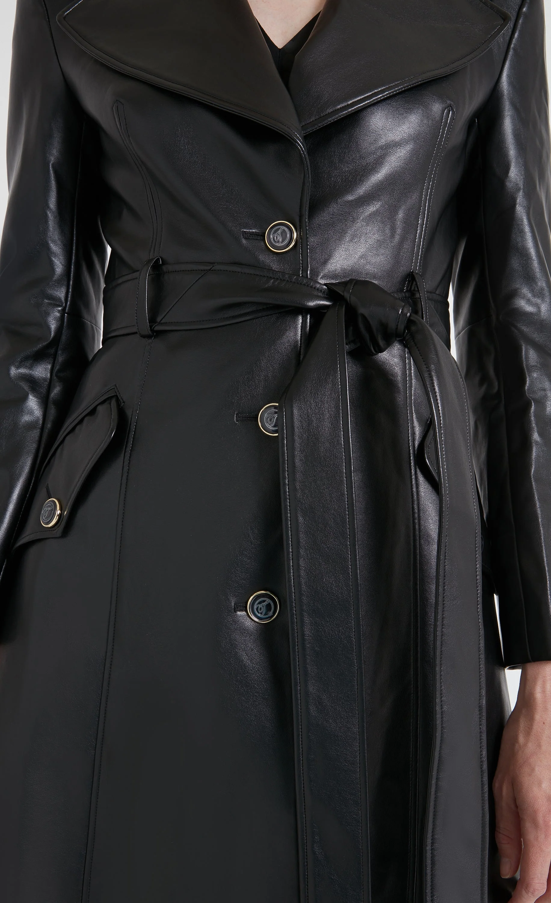 Reynaldo Trench Coat - Black - Image 6