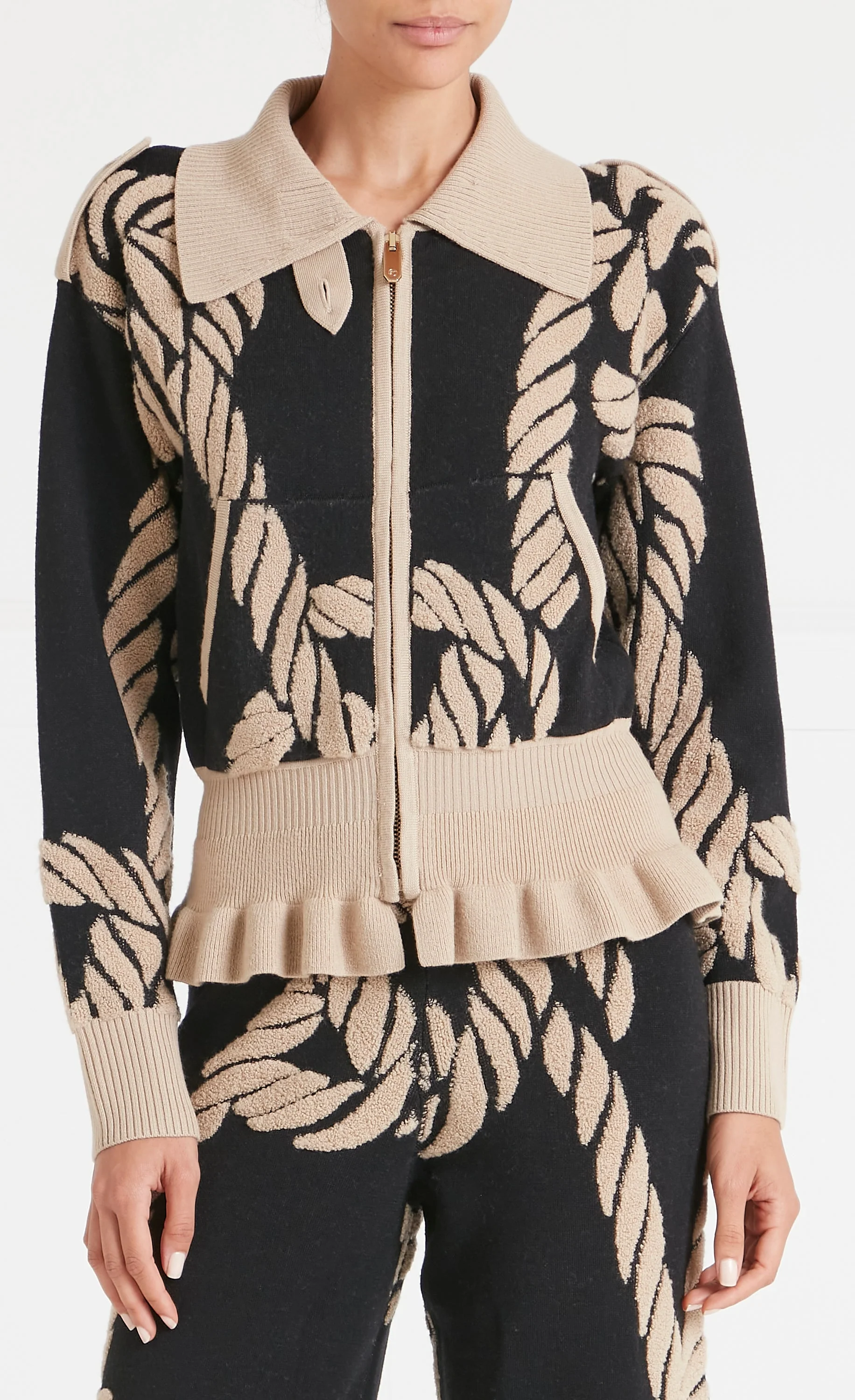 Rope Knit Jacket - Black - Image 2