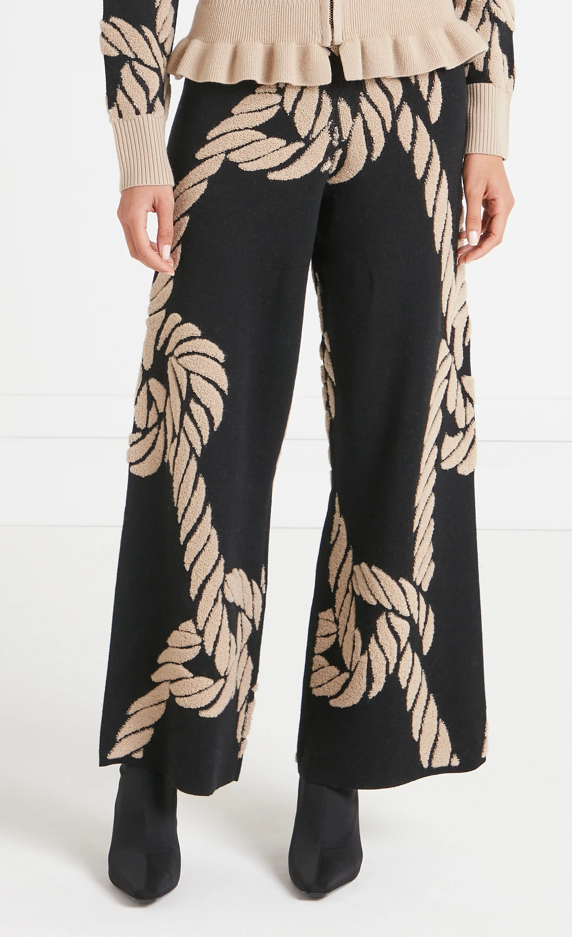 Rope Knit Trousers - Black - Image 2