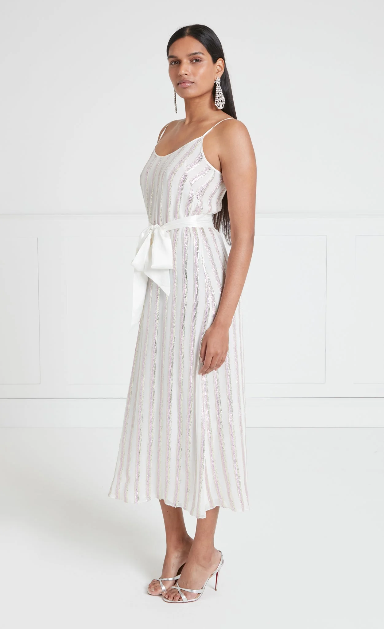 Selena Slip Dress - Cream - Image 3
