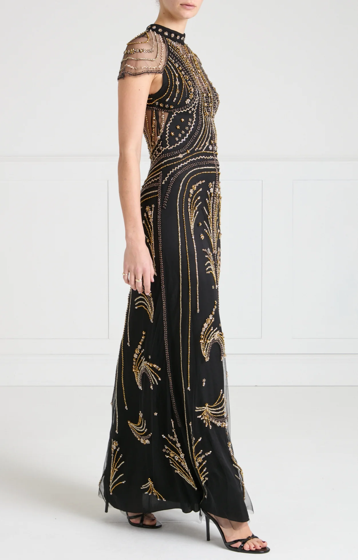 Serayha Gown - Black & Gold - Image 3