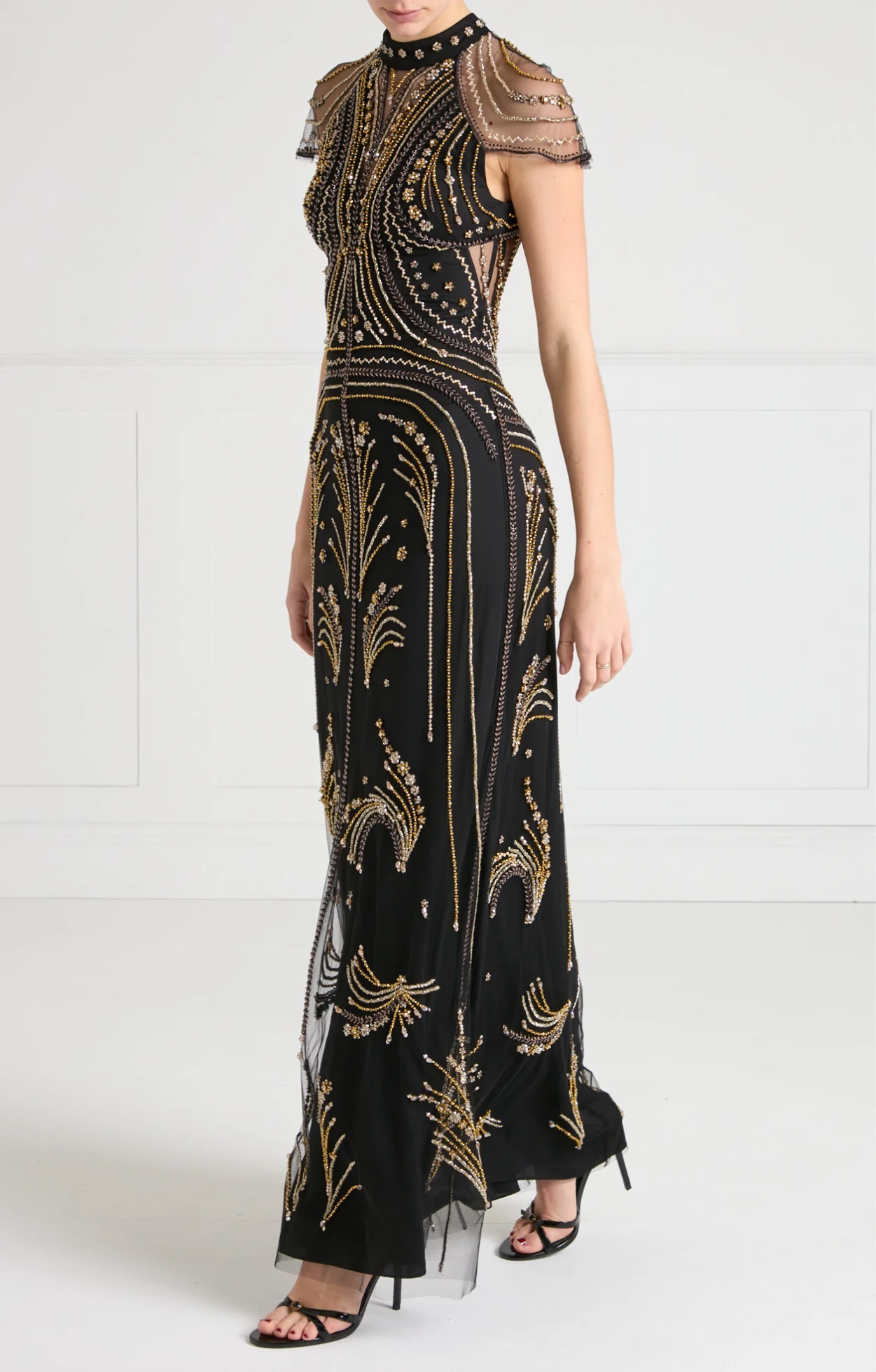 Serayha Gown - Black & Gold - Image 4