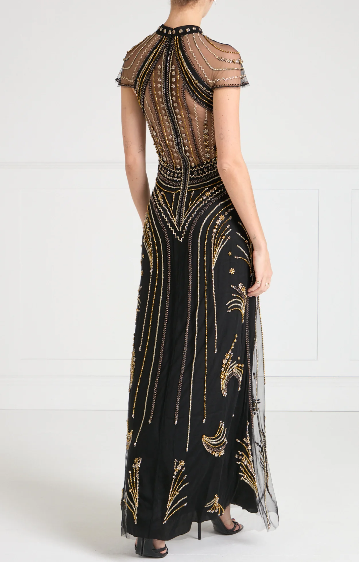 Serayha Gown - Black & Gold - Image 5