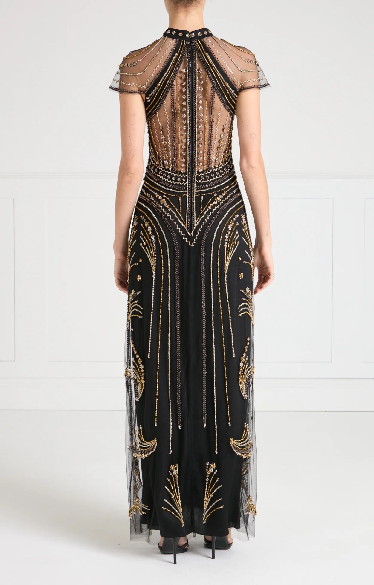 Serayha Gown - Black & Gold - Image 6