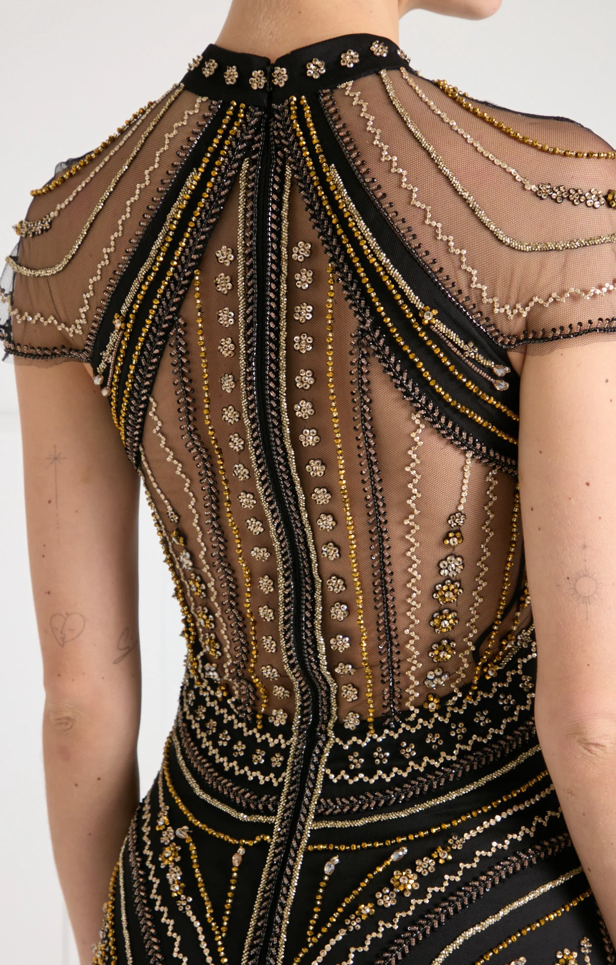 Serayha Gown - Black & Gold - Image 7