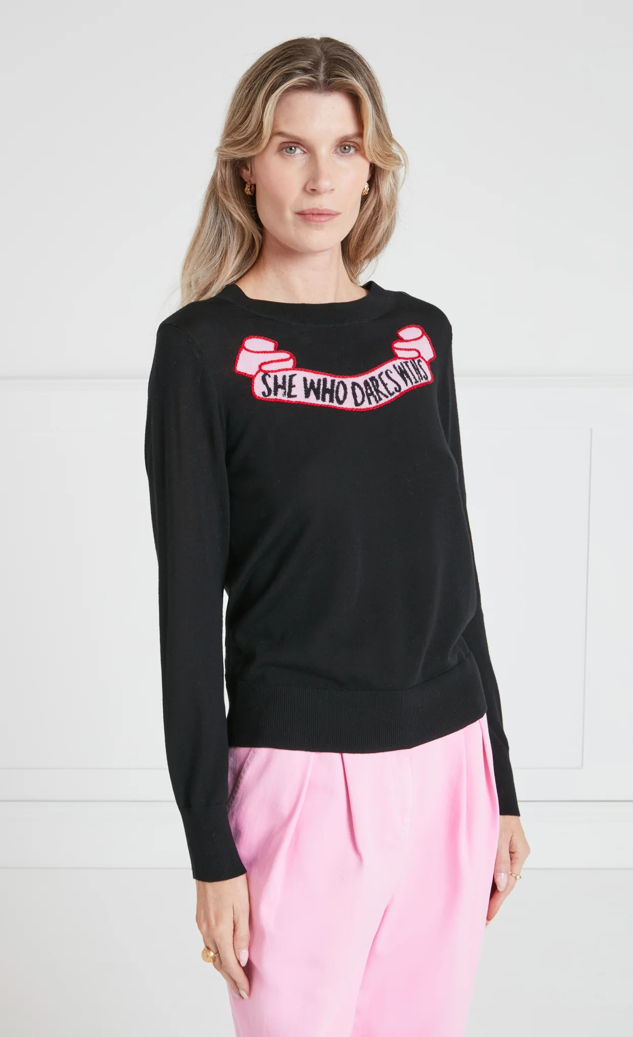 She Who Dares Jumper - Black - Image 3