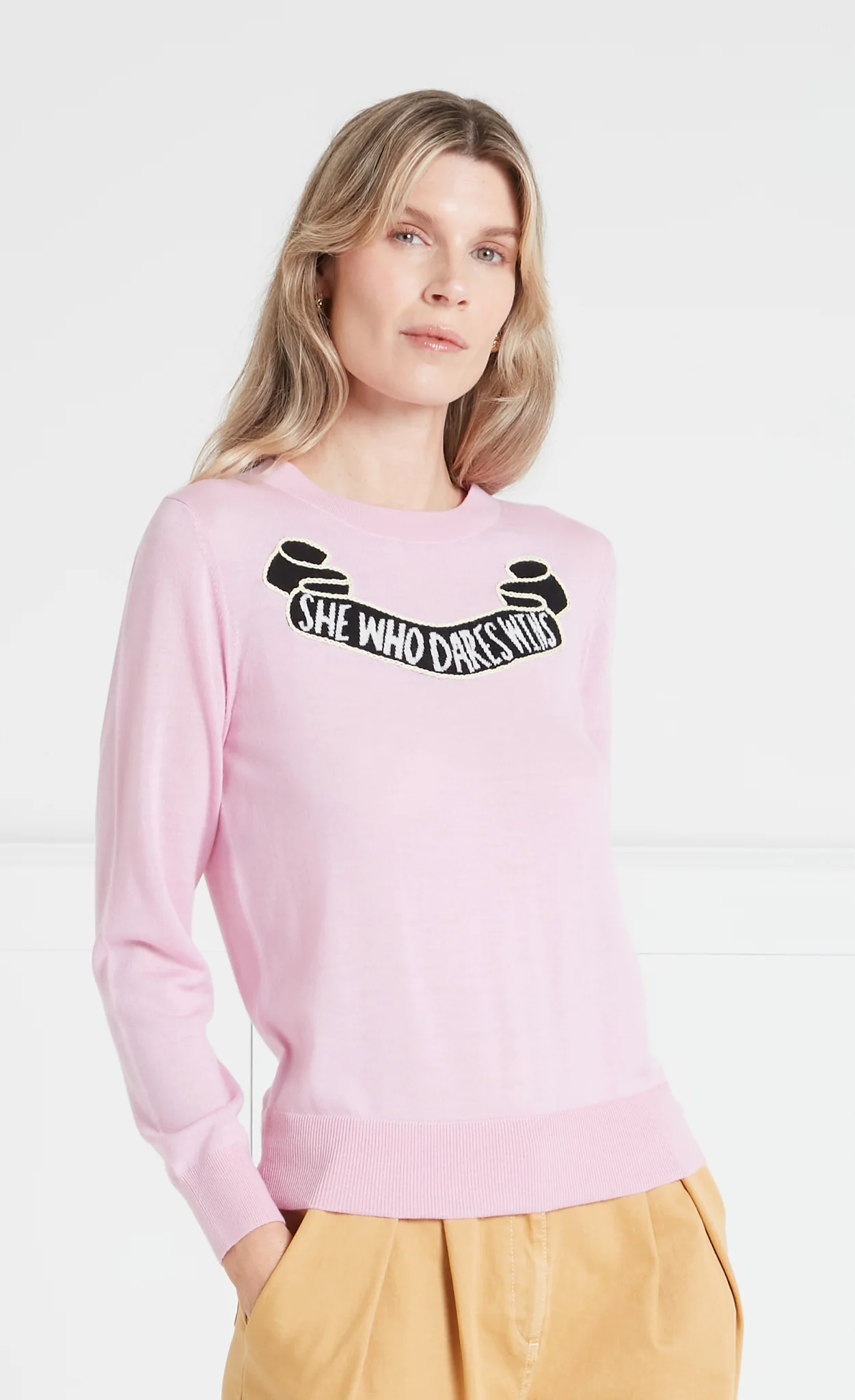 She Who Dares Jumper - Pink - Image 3