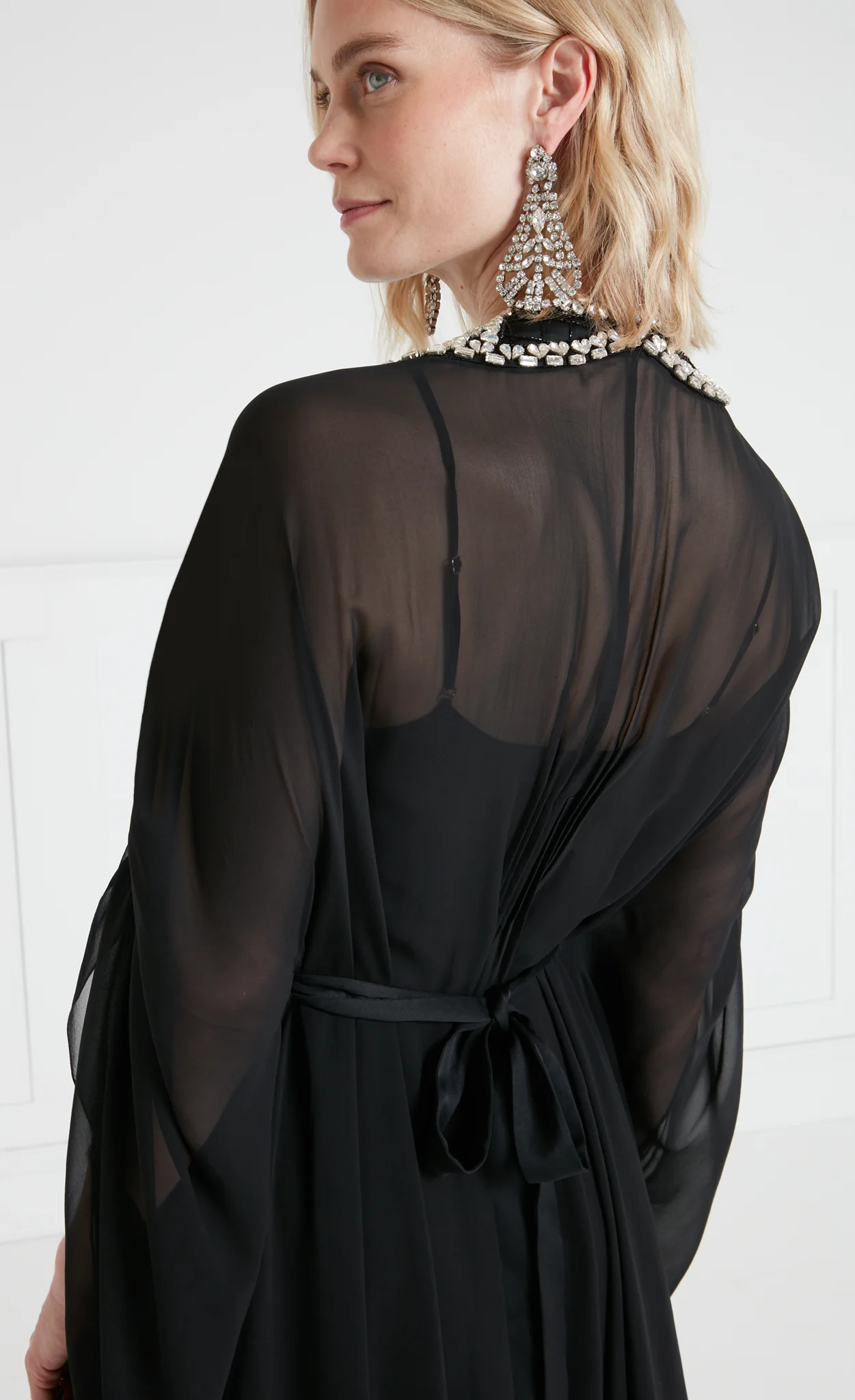 Sofia Long Kaftan - Black - Image 5