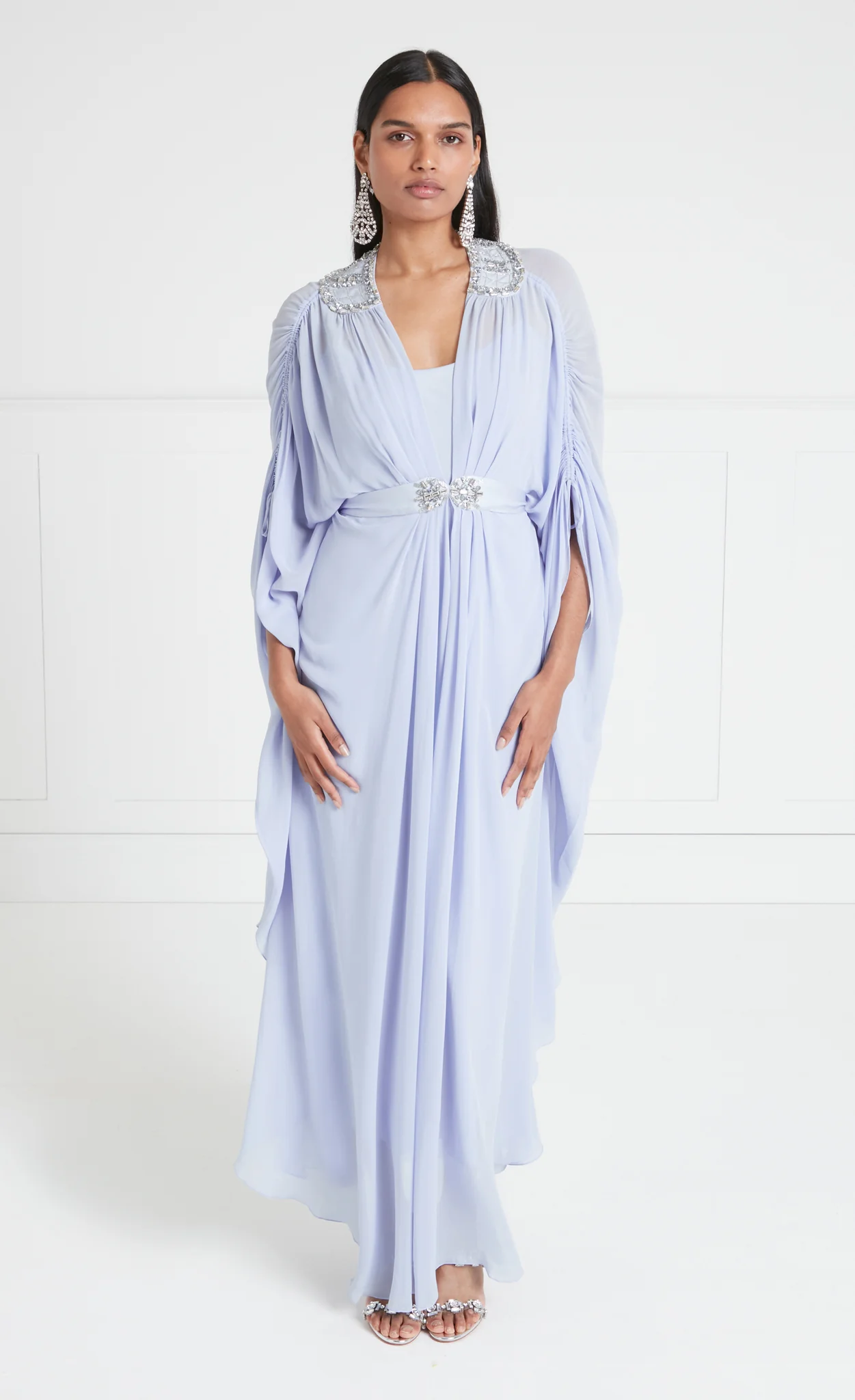 Sofia Long Kaftan - Powder Blue - Image 2