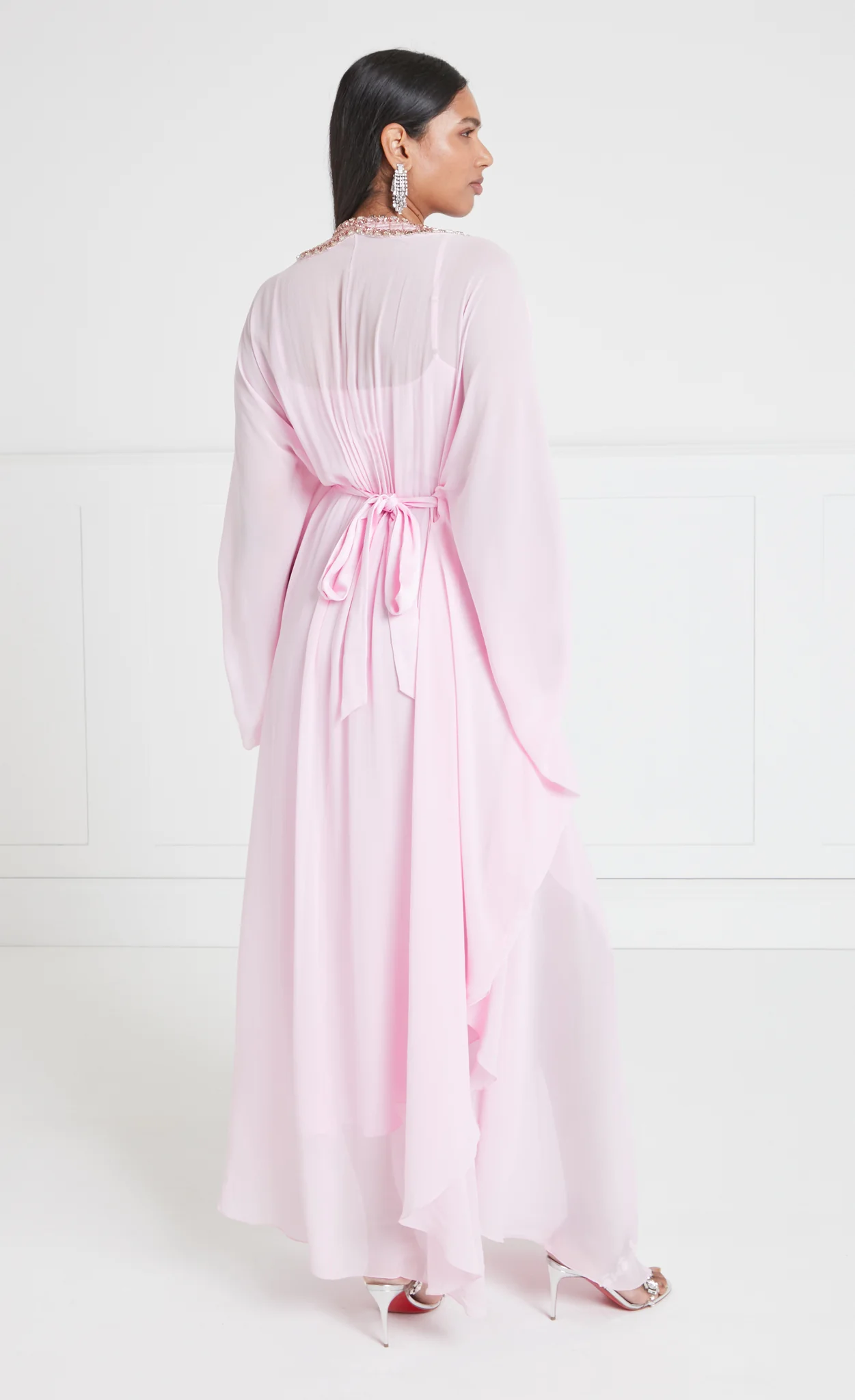 Sofia Long Kaftan - Powder Pink - Image 4