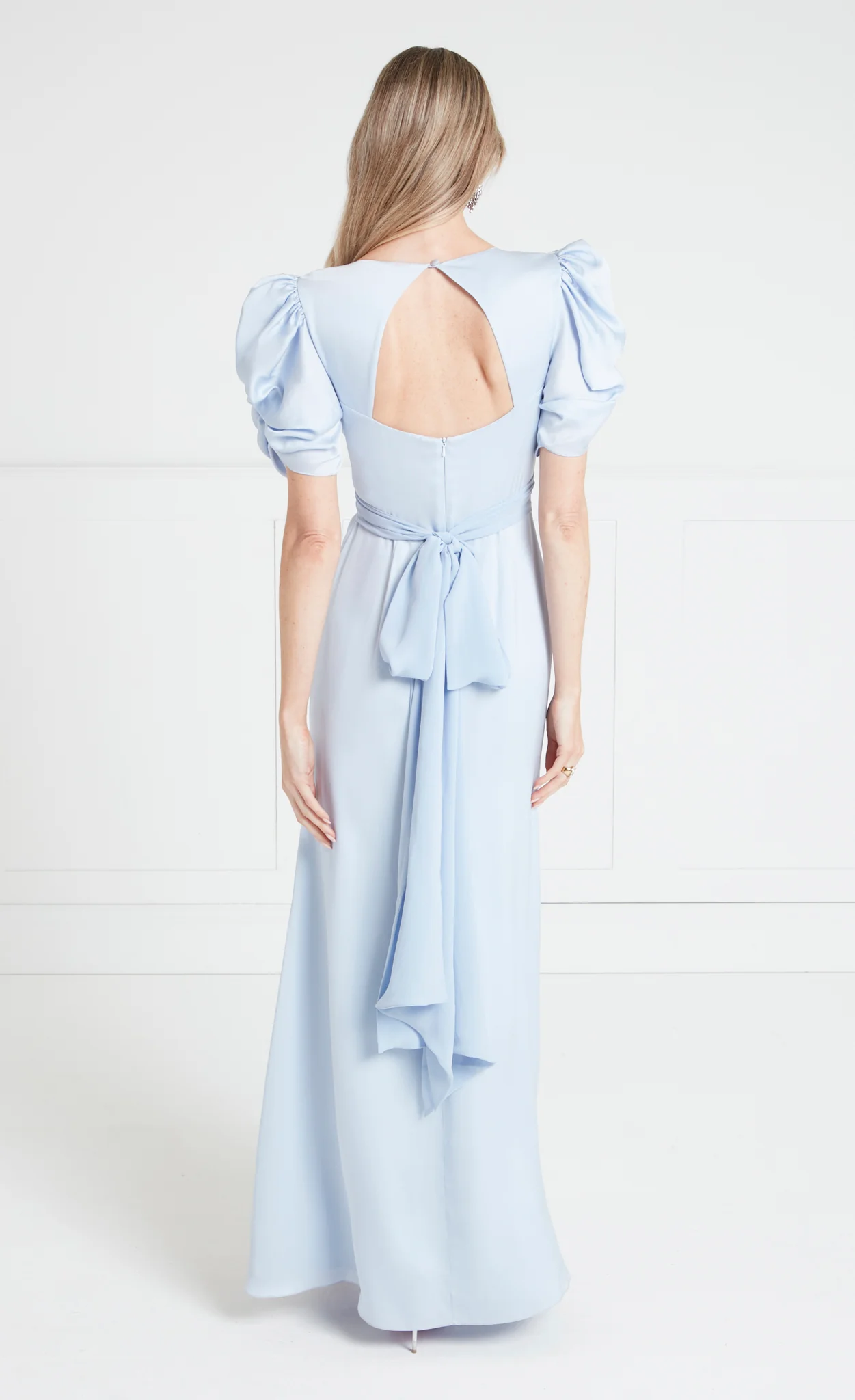 Sofia Sleeved Dress - Powder Blue - Image 3