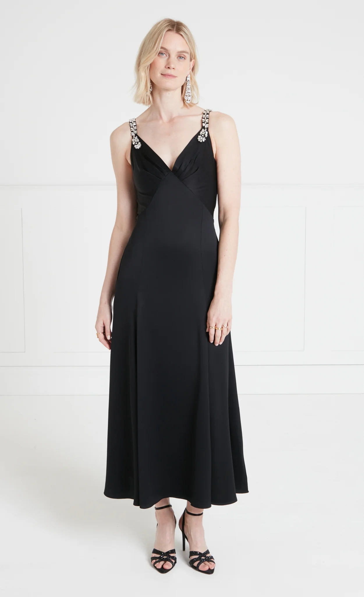 Sofia Strappy Dress - Black - Image 2