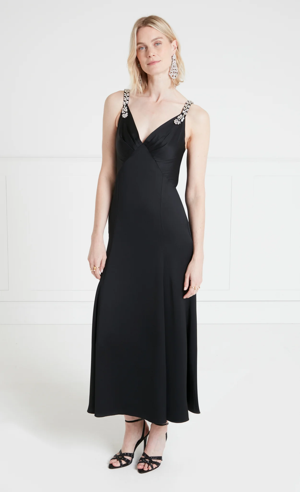 Sofia Strappy Dress - Black - Image 3