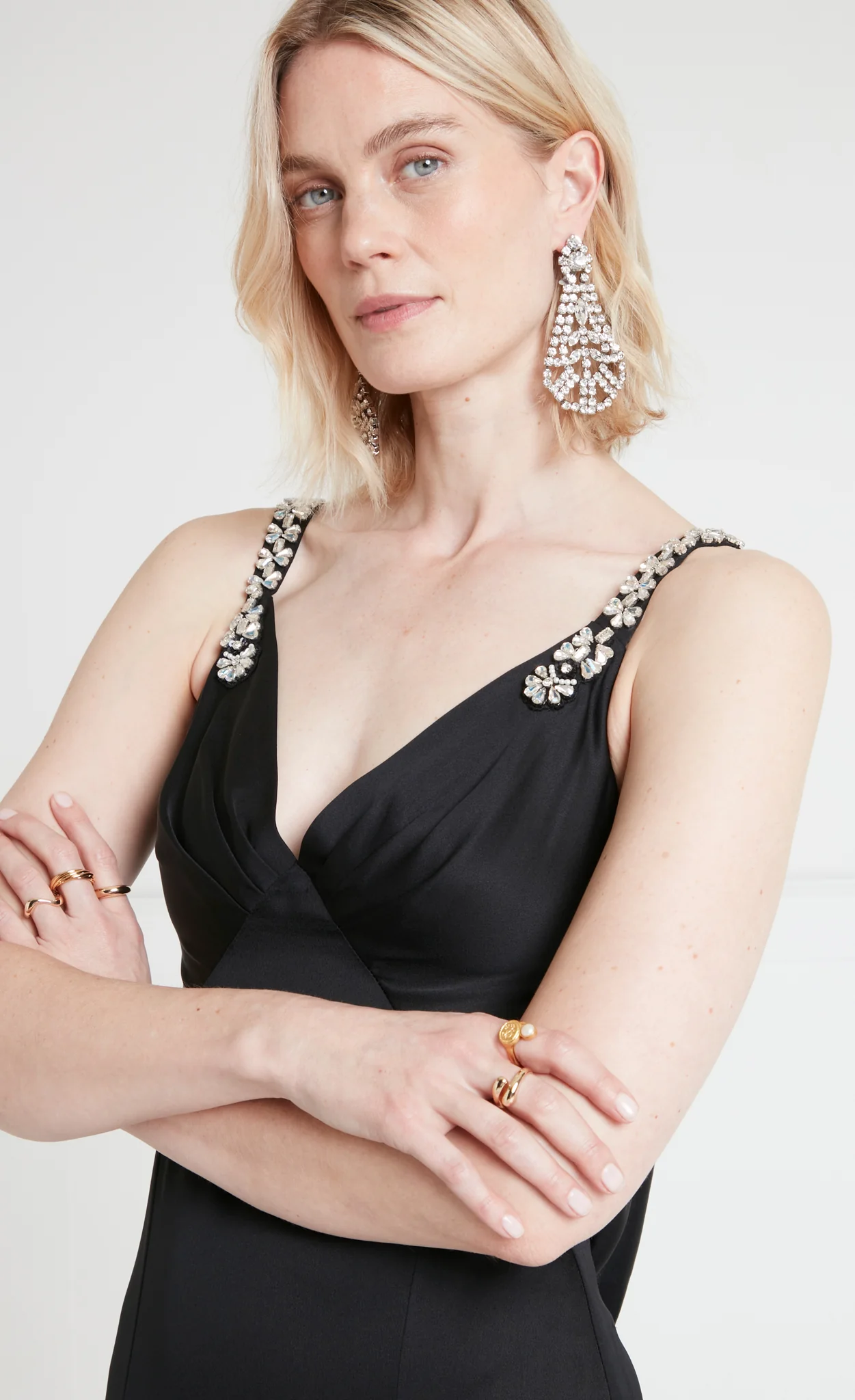 Sofia Strappy Dress - Black - Image 5