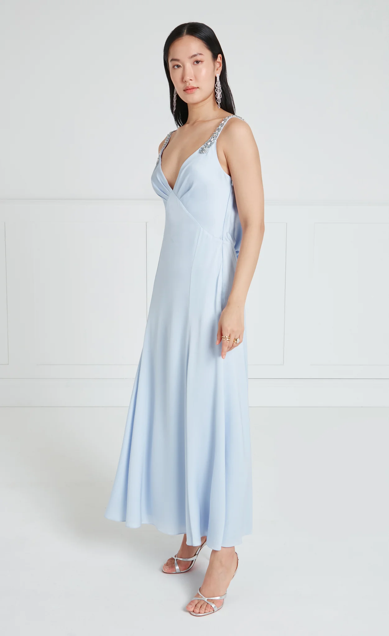 Sofia Strappy Dress - Powder Blue - Image 2