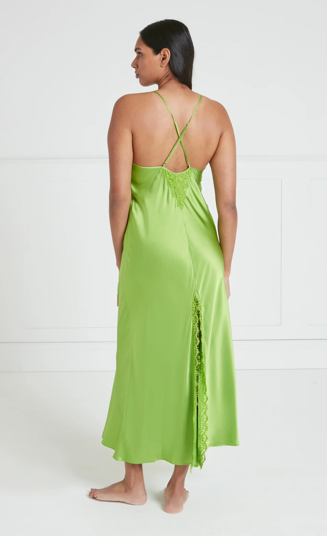 Thalia Slip Dress - Green - Image 4