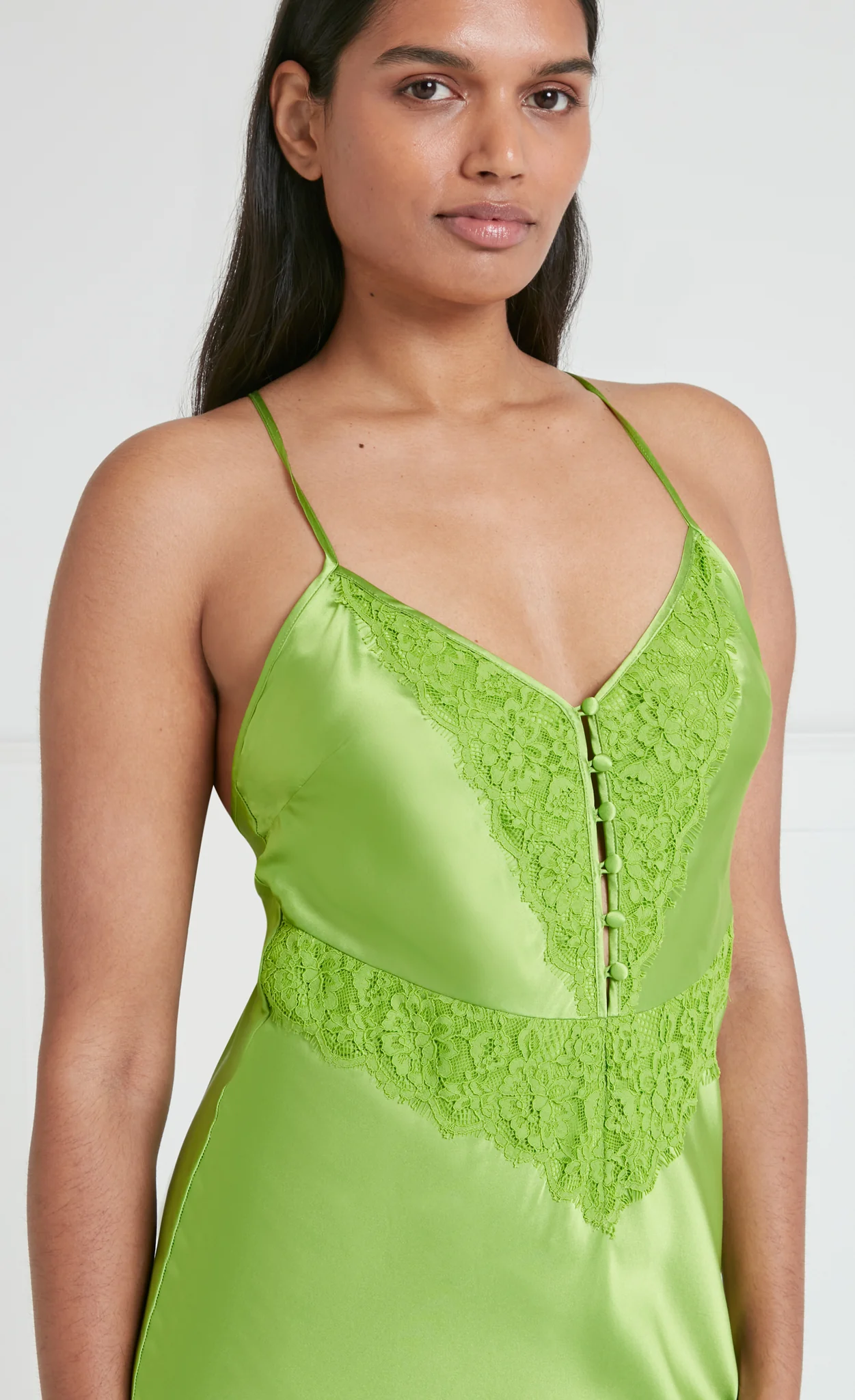 Thalia Slip Dress - Green - Image 5