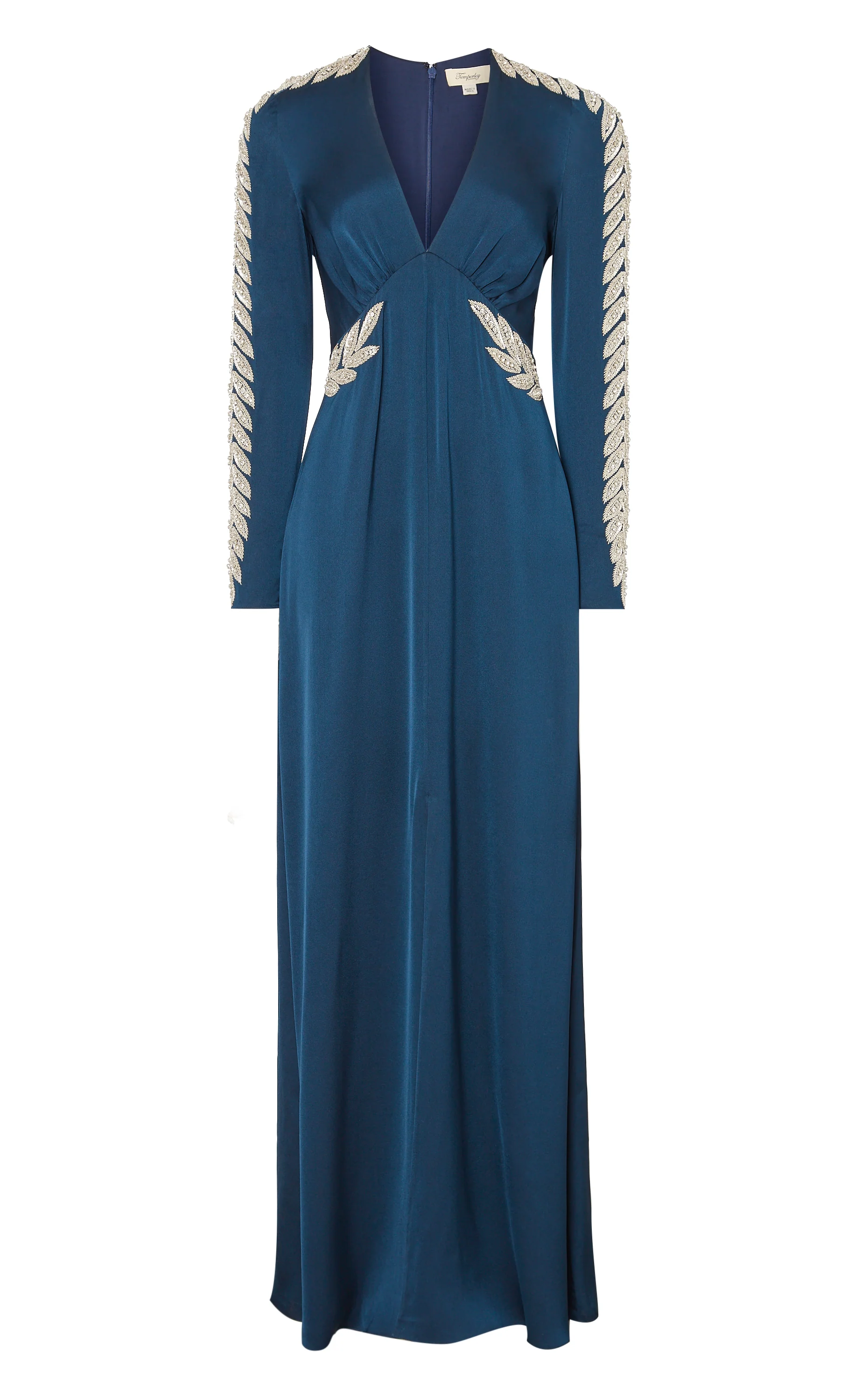 Vine Sleeved Gown - Midnight