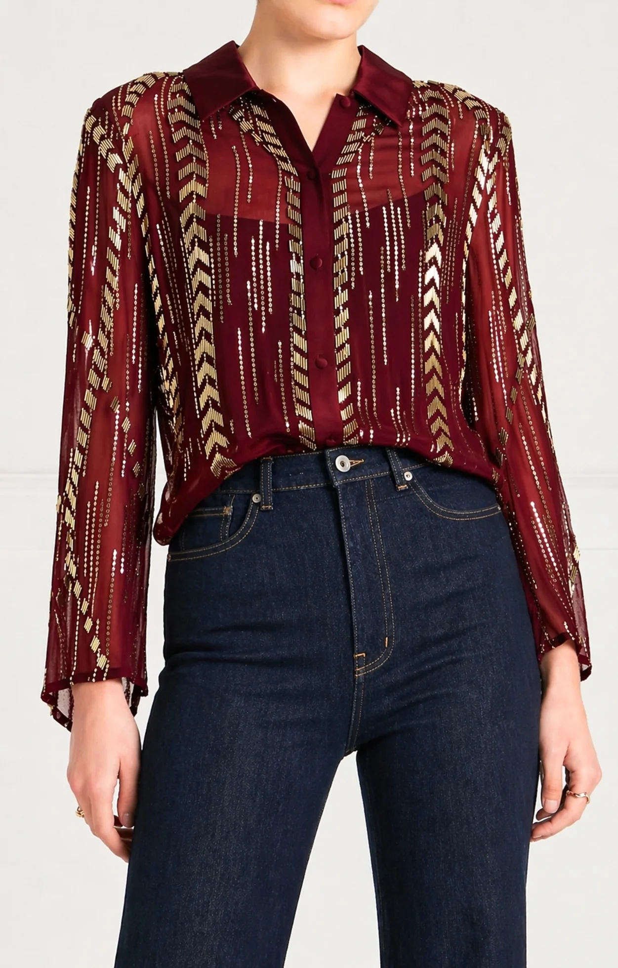 Viola Shirt - Claret - Image 2