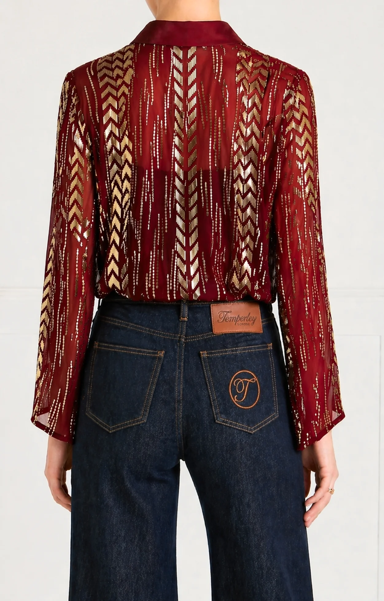 Viola Shirt - Claret - Image 4