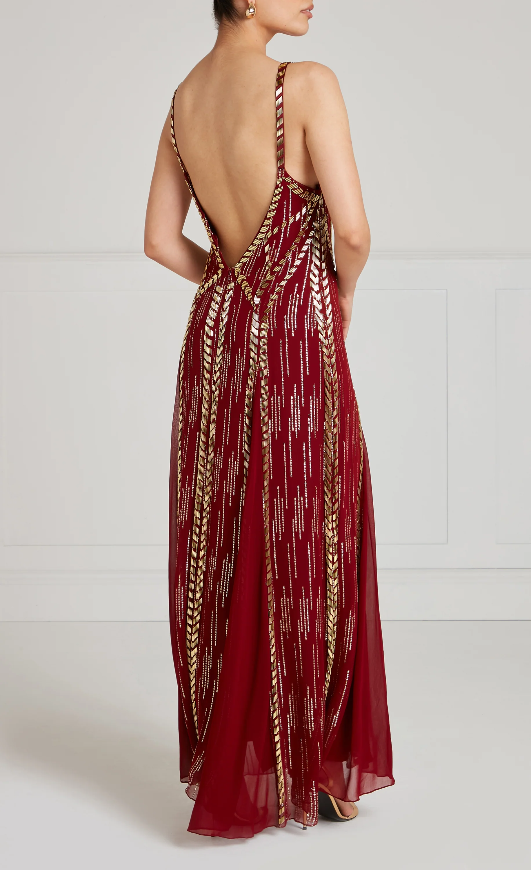 Viola Strappy Dress - Claret - Image 4